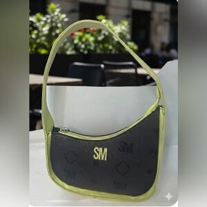 Steve Madden Black and Lime Shoulder Bag